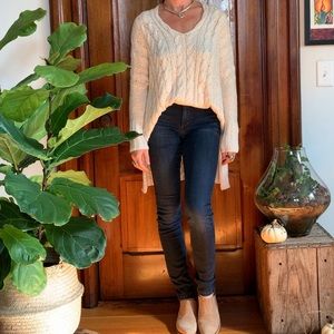 Free people Easy Oversized Cable Knit Sweater sz S